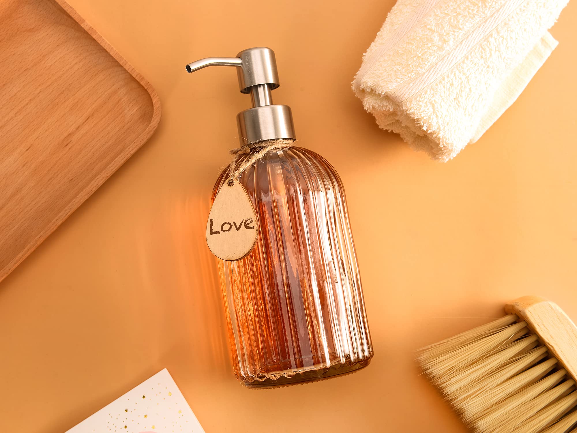 2023 Version - Large Soap Dispenser With Silicone Pad - Premium Quality - Dish Soap Dispenser, Hand Soap Dispenser - Rust Proof